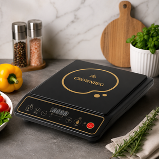 Плита индукционная Crownberg CB 1323 2000 Вт Настольная плита электрическая / Однокомфорочная плита sp90363 фото