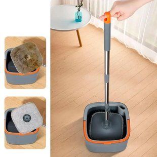 Комплект швабра з відром для миття підлоги Mop with bucket K10 , з віджиманням / Складна швабра 2018761 фото