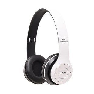 Білі Бездротові Навушники Wireless P-47 Bluetooth + MicroSD + FM Радіо 201444012 фото