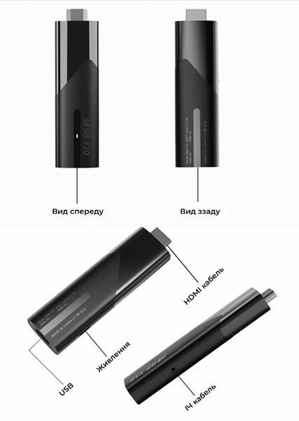 Смарт ТВ приставка LEMFO M98-Y10 2/16 Гб Smart TV Stick Android 13 (ATV) з голосовим пультом 2053937 фото