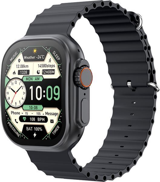 Смарт годинник ULTRA 1-1 Smart Watch 49mm чорний pan14411 фото