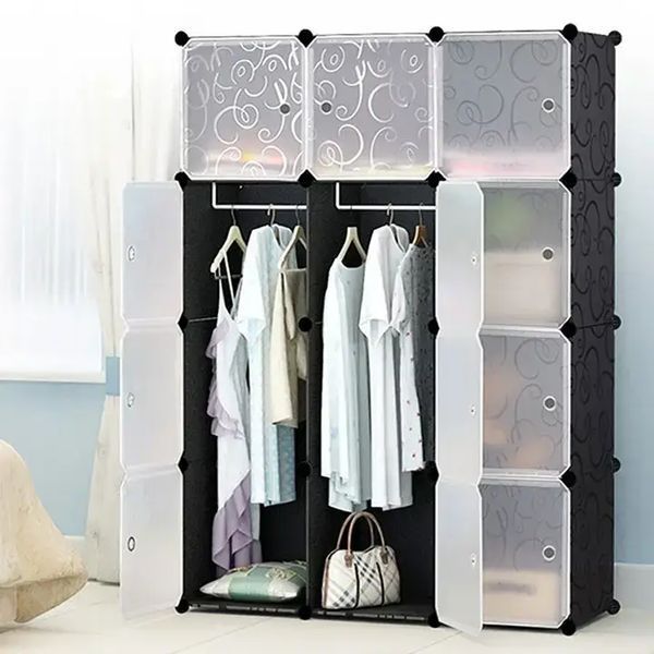 Пластикова складана шафа Storage Cube Cabinet 12 секцій AZ-1093 фото