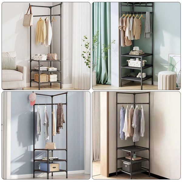 Кутова вішалка в передпокій з підставкою для взуття Corner coat rack 212000120 фото