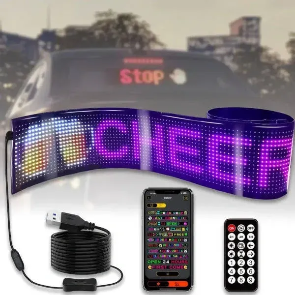 Гнучкий екран LED Matrix Panel APP wifi rgb 192mm* 1330mm(16Х144) art-0569 sp9942 фото