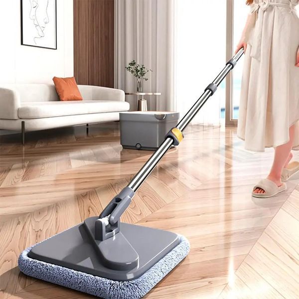 Комплект швабра з відром для миття підлоги Mop with bucket K10 , з віджиманням / Складна швабра 2018761 фото