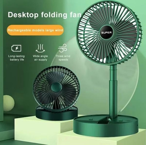 Портативний міні вентилятор для дому Telescopic Folding Fan Складаний настільний вентилятор із USB зарядкою 123222 фото