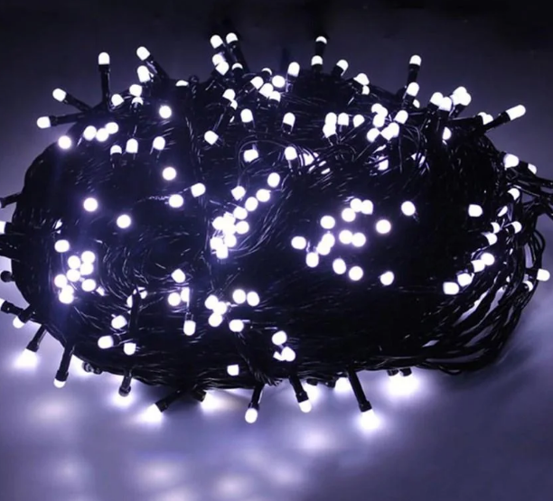 Світлодіодна Гірлянда нитка 101 led RGB різнокольорова (чорний провід) 9 м sa0.95*5432174 фото