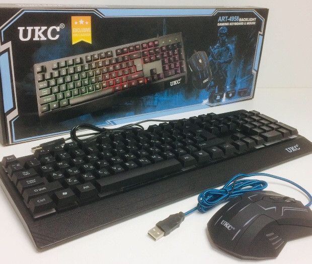 Ігрова клавіатура та миша UKC ZEUS M710 з підсвічуванням 343511152 фото