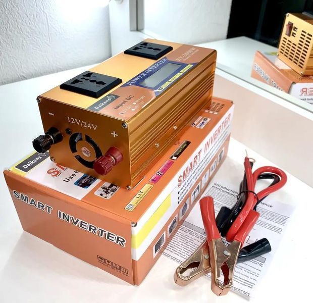 Перетворювач напруги з 12V/24V 220V 3500W LCD SMART (EY3500W) M15398 фото
