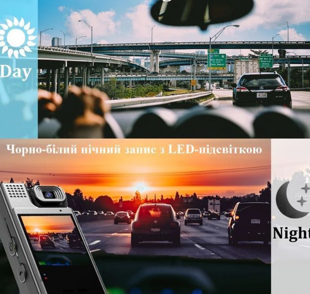Відеокамера нагрудна Wi-Fi акумуляторна боді камера з дисплеєм 1.3 дюйма реєстратор з фіксацією кліпсою UKC L9 sp9529 фото
