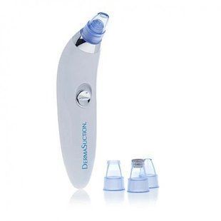 Вакуумний очисник Derma suction DS Vacuum для професійної чистки шкіри та пор обличчя - легкий компактний зручний прилад у використанні + 4 насадки, Білий 205021 фото