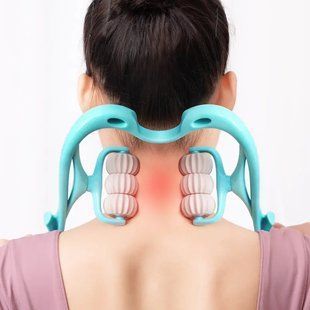 Ручний роликовий масажер для шиї Neck Stretcher з рельєфними роликами, що обертаються 360&deg; 2124499 фото