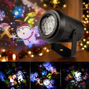 Дитячий LED проектор Projection Lamp з 16 малюнками / Мультиколорний проектор з 3D / LED прожектор дитячий As50595 фото