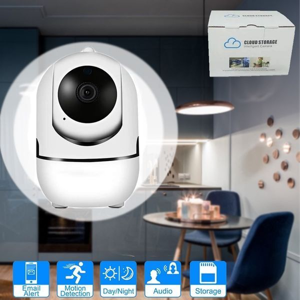Поворотна IP камера QC011 бездротова WiFi для відеоспостереження зі звуком та нічним баченням 2051198 фото