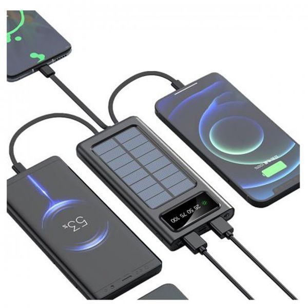 Мобільна зарядка Power Bank на сонячній батареї UKC 10000 mAh Solar sp54 фото