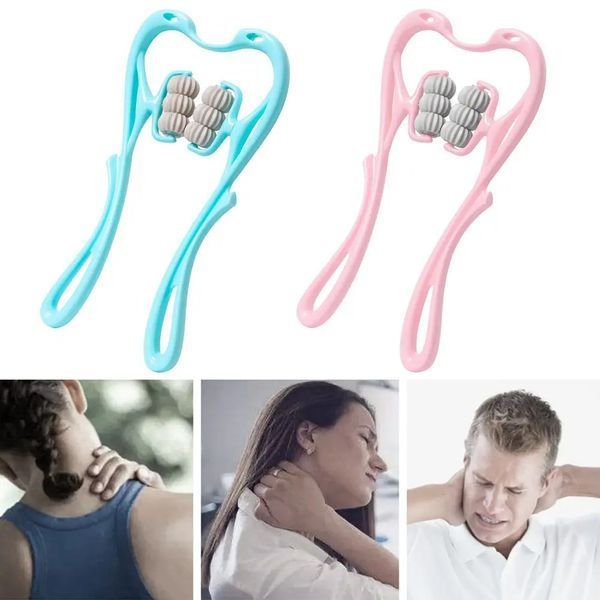 Ручний роликовий масажер для шиї Neck Stretcher з рельєфними роликами, що обертаються 360&deg; 2124499 фото