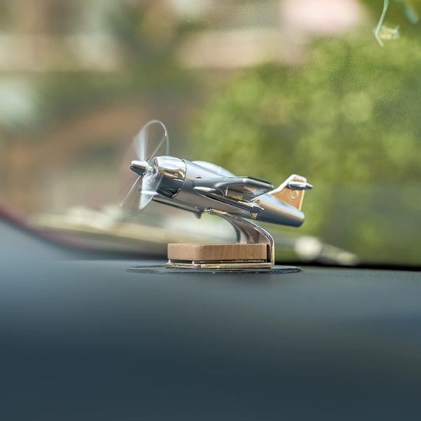 Креативний автомобільний освіжувач, ароматизатор повітря у вигляді літака з пропелером, що обертається, від сонячної панелі AS2448 фото