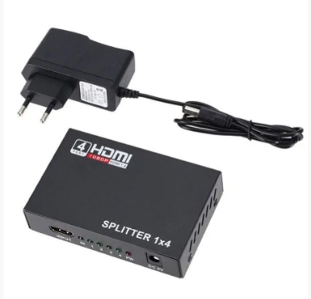 HDMI розгалужувач на 4 порти HDMI SPLITTER 1 in 4 / Чорний sp9220 фото