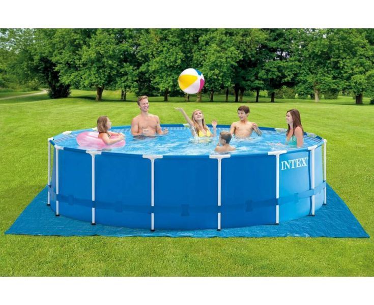 Каркасний басейн Intex 28242, 457 x 122 см (3785 л/год, драбини, тент, підстилка) 6903192937014 фото