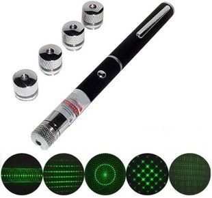 Лазерна указка з LED насадкою LASER GREEN 5IN1 sa90162 фото