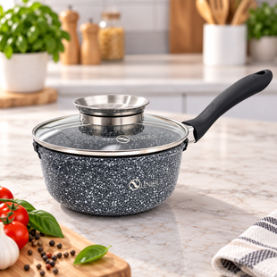 Ковш UNIQUE UN-5602 18см / Ковш с ручкой для кухни на 1.9 л / Ковш с крышкой 2017117 фото