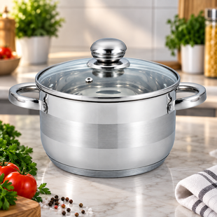 Кастрюля Benson 4,5л BN-220 с крышкой &Oslash;22&times;12см BN-220 фото