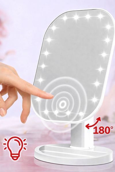 Дзеркало для макіяжу з LED підсвічуванням Cosmetie Mirror HH071 20LED HH071 фото