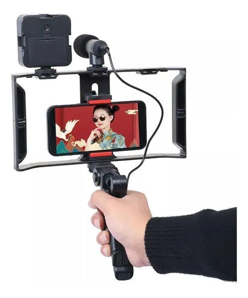 Комплект для блогінгу Video Making Kit AY49X для смартфона з мікрофоном та світлом JamAY49X фото