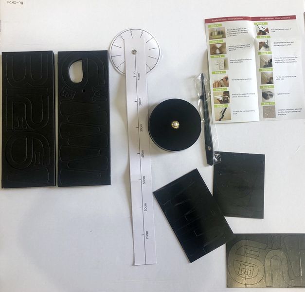 Настінний годинник 3D "DIY CLOCK" з цифрами від 60 до 120см Black pr212 фото