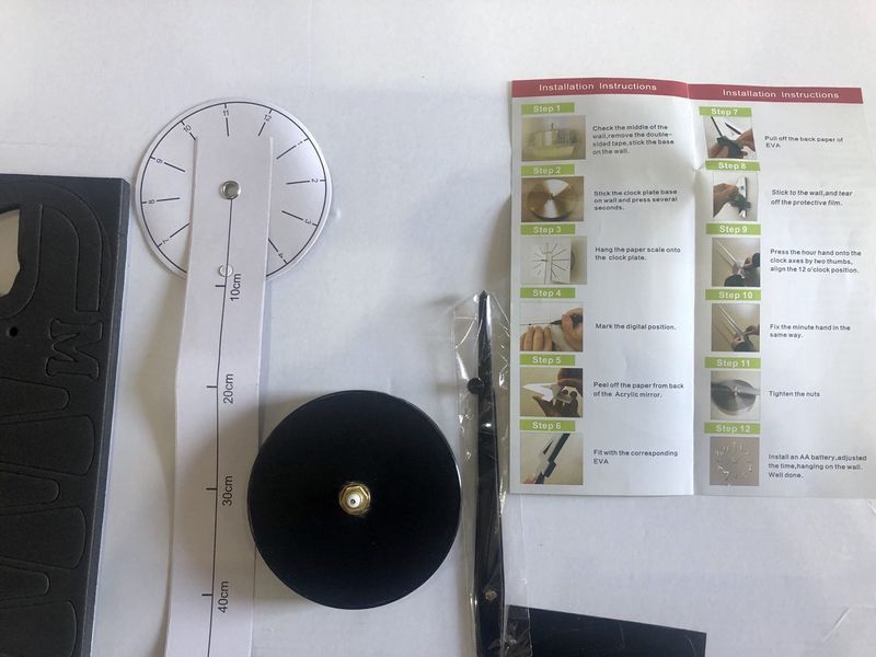 Настінний годинник 3D "DIY CLOCK" з цифрами від 60 до 120см Black pr212 фото