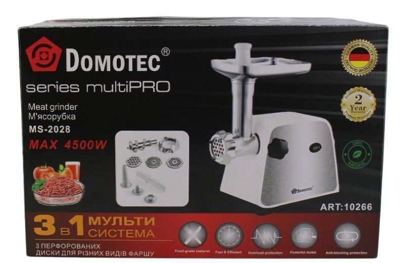 М'ясорубка DOMOTEC MS-2028 4500W 201MS-2028 фото