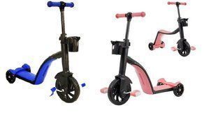 Дитячий самокат трансформер біговіл з кошиком Best Scooter 3 в 1 scooter313 фото