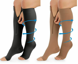 Компресійні гольфи Zip Sox, шкарпетки від варикозу Бежеві 8011319 фото