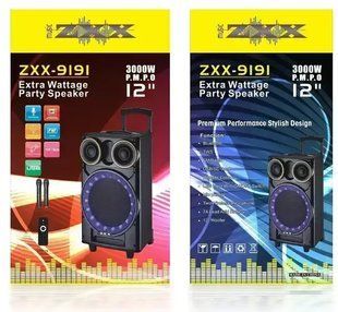 Bluetooth Колонка ZXX-9191, акумуляторна, акустична система 2289191 фото
