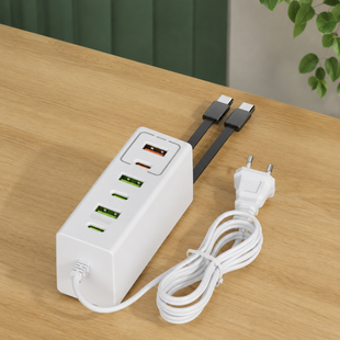 Сетевое зарядное устройство 120 W с 3 USB и 3 Type-C / Адаптер быстрой зарядки / Универсальный адаптер питания 26X-203 5095090 фото