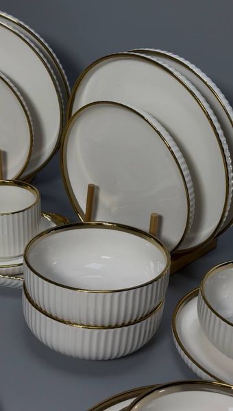 Столовий сервіз на 6 персон 32 предмети RG6804 Gold RG6804 фото