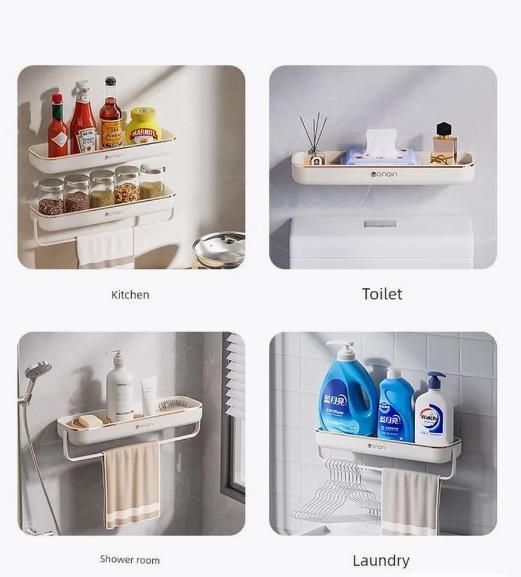 Органайзер у ванну полиця+вішалка TOWEL BAR LY-840 2054050 фото