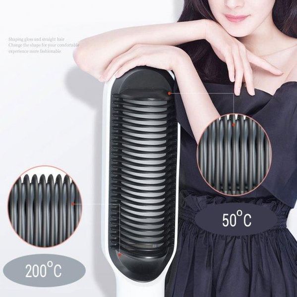 Електрична гребінець-випрямляч Hair Straightener HQT-909 щітка для укладання волосся 20500000018 фото