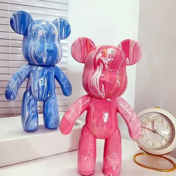 Флюїдний ведмедик DIY Creative Fluid Bear, 23см, з фарбами 3 шт. / Набір розмальовка для творчості ведмежа 2357218r4 фото