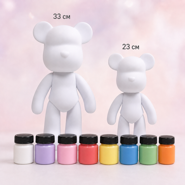 Флюидный мишка DIY Creative Fluid Bear с красками 3 шт / Набор раскраска для творчества медвежонок 2357218r4 фото