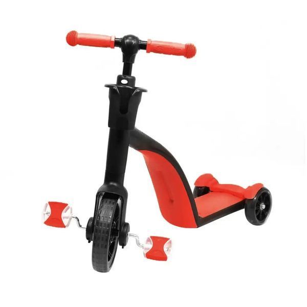 Дитячий самокат трансформер біговіл з кошиком Best Scooter 3 в 1 scooter313 фото