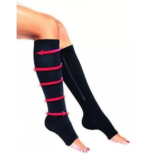 Компресійні гольфи Zip Sox, шкарпетки від варикозу Бежеві 8011319 фото