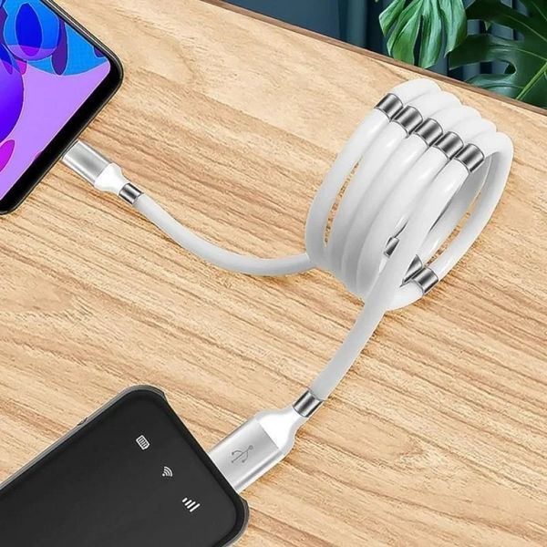 Вічний кабель із магнітними вставками для заряджання micro USB 1 метр Vn12101 фото