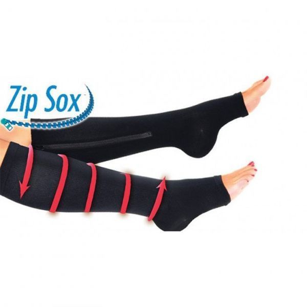Компресійні гольфи Zip Sox, шкарпетки від варикозу Бежеві 8011319 фото