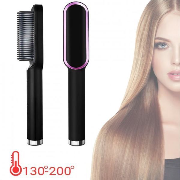 Електрична гребінець-випрямляч Hair Straightener HQT-909 щітка для укладання волосся 20500000018 фото
