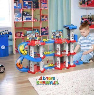 Іграшковий трек паркування Childrens Rail Car MH2004 Щенячий патруль 75 деталей 3 машинки JamMH2004 фото