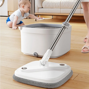 Комплект швабра з відром для миття підлоги Mop with bucket K10, з віджиманням / Складна швабра 212K10 фото