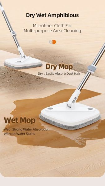 Комплект швабра з відром для миття підлоги Mop with bucket K10, з віджиманням / Складна швабра 212K10 фото