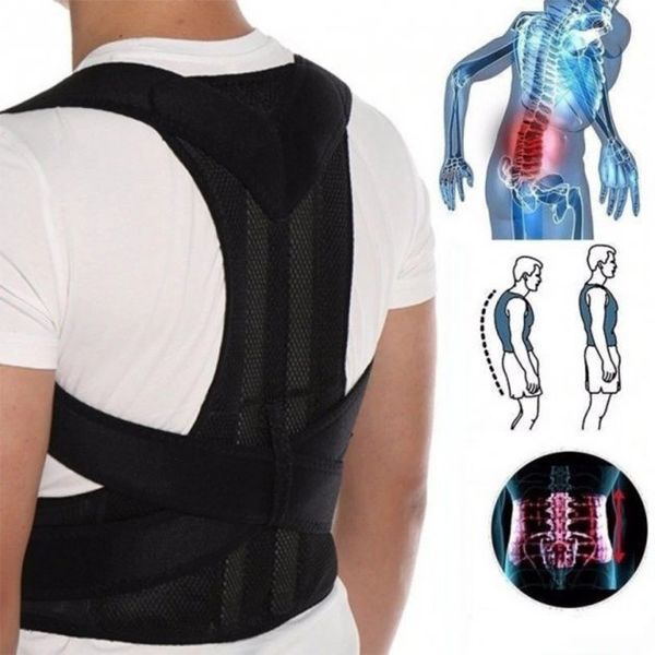 Грудопоперековий корсет коректор правильної постави Back Pain Need Help Чорний для рівної спини від сутулості 2120690 фото