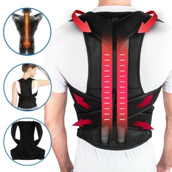 Грудопоперековий корсет коректор правильної постави Back Pain Need Help Чорний для рівної спини від сутулості 2120690 фото